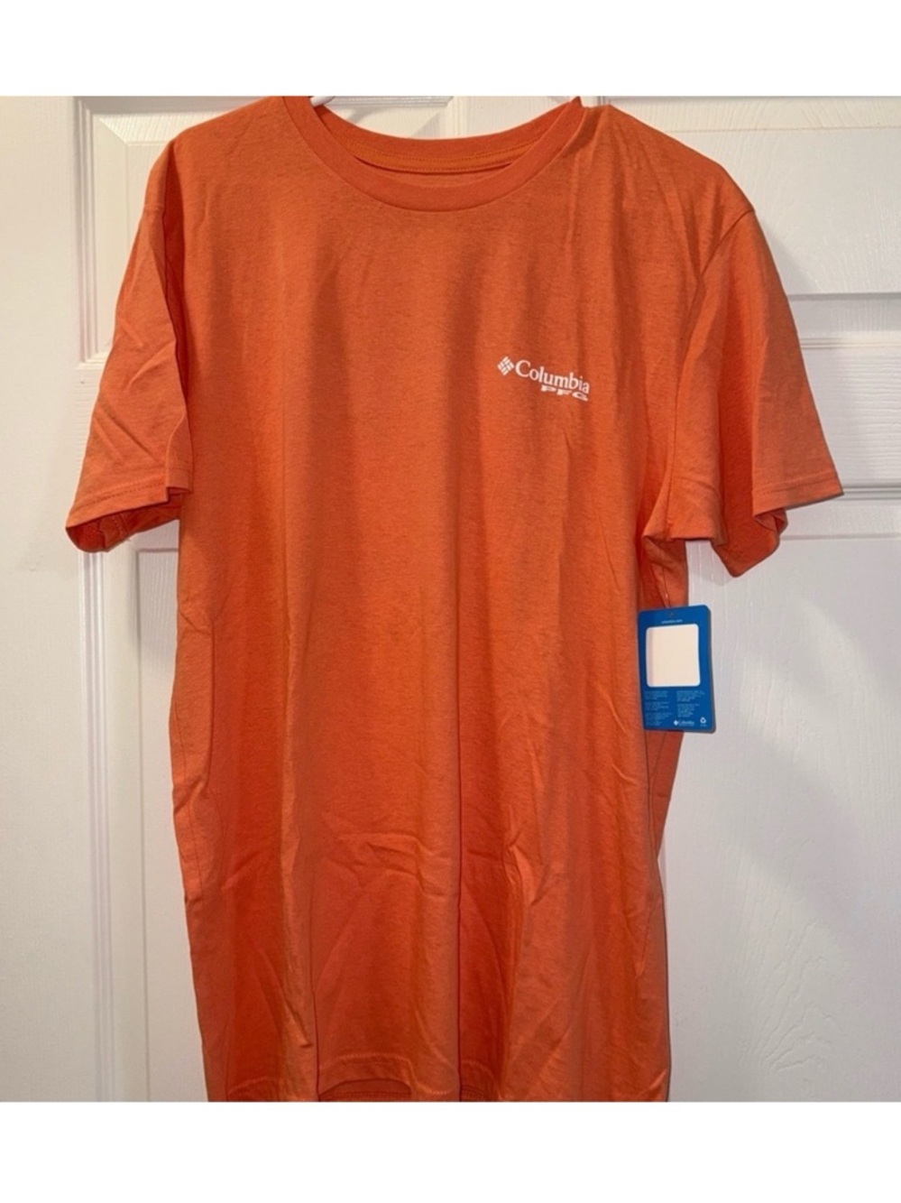 Columbia Men's Short Sleeve Tee in Orange with Logo